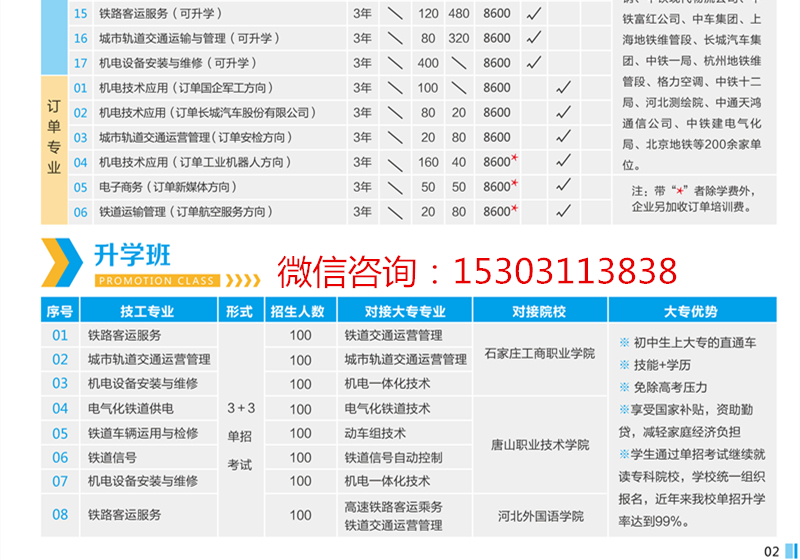 石家莊鐵路學(xué)校2019秋季招生簡章圖 招生簡章 第4張